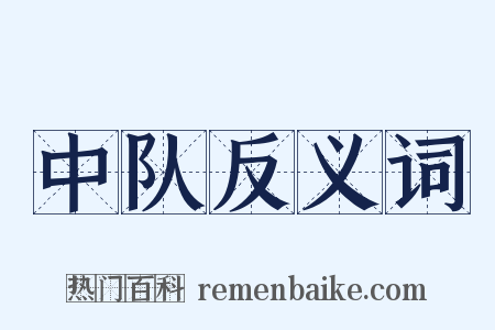 中队反义词是什么意思的图片